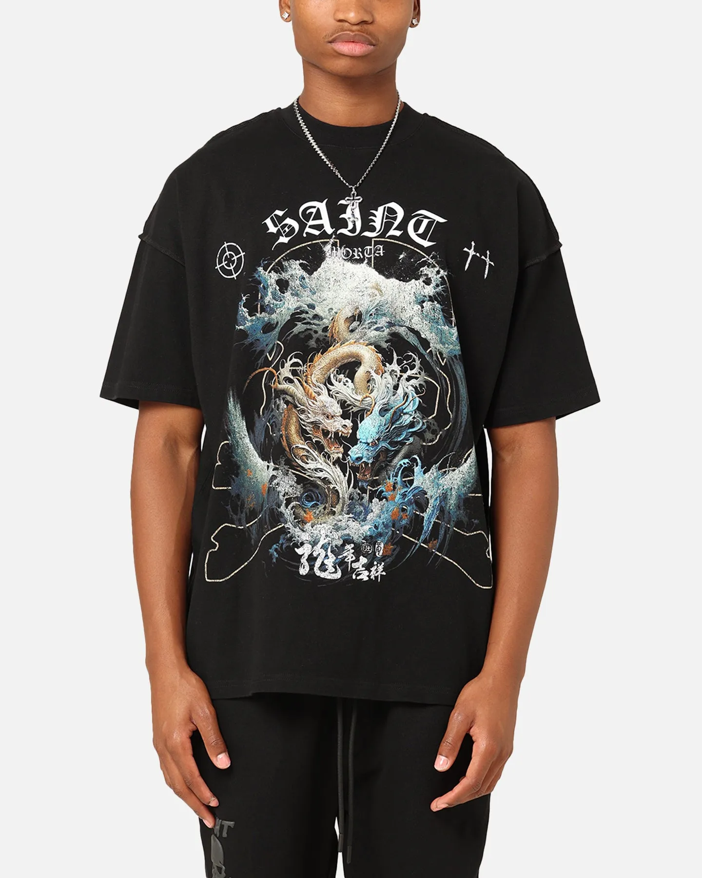Saint Morta Year Of The Dragon Boxy T-Shirt Black sold by Culture Kings
