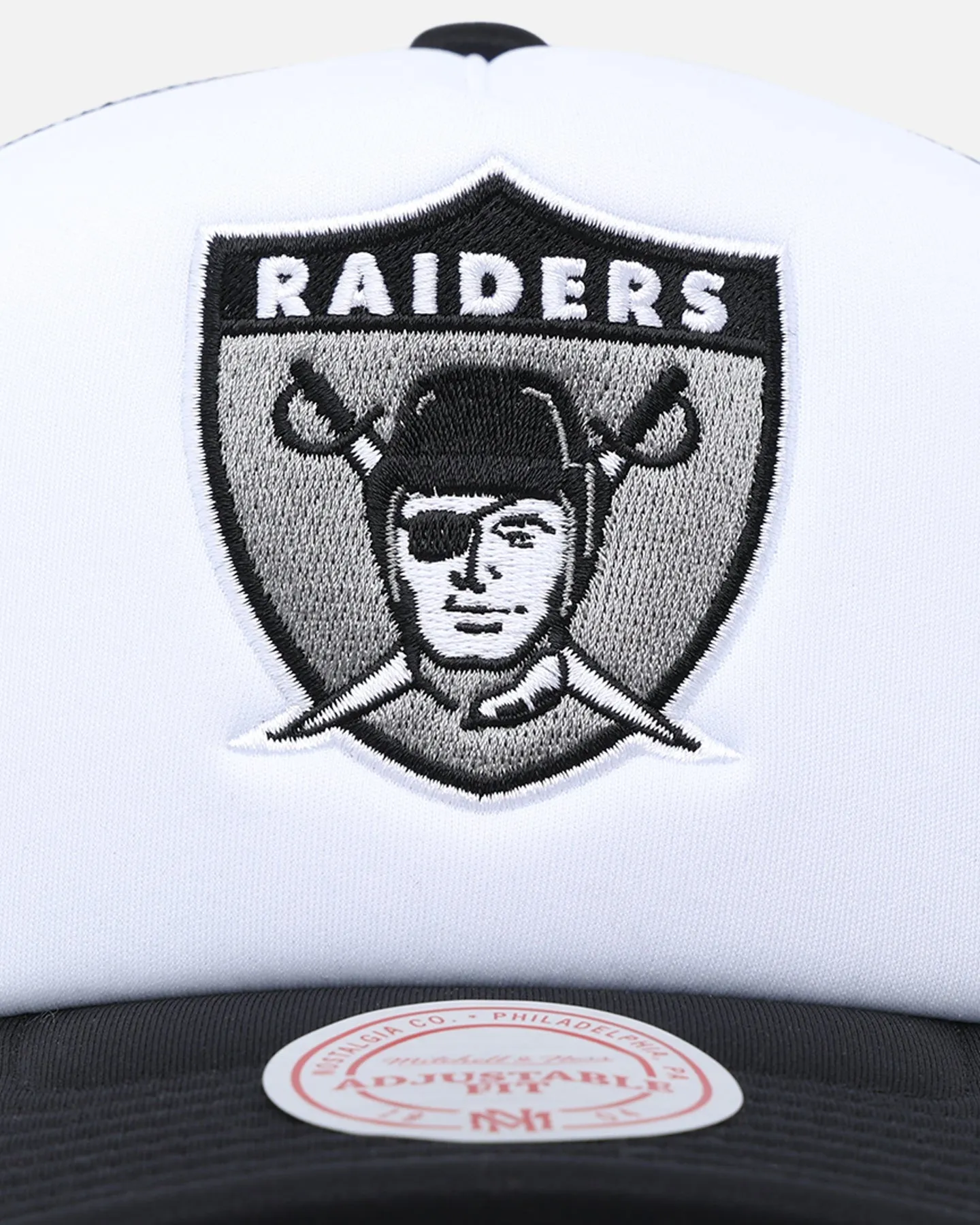 Mitchell & Ness Las Vegas Raiders Logo Foam Trucker Snapback Black/White sold by Culture Kings product image thumbnail 5