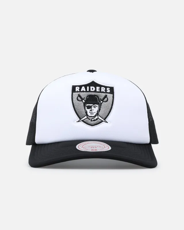 Mitchell & Ness Las Vegas Raiders Logo Foam Trucker Snapback Black/White sold by Culture Kings