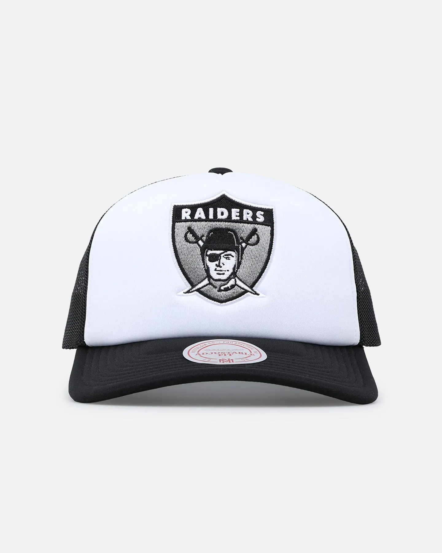 Mitchell & Ness Las Vegas Raiders Logo Foam Trucker Snapback Black/White sold by Culture Kings