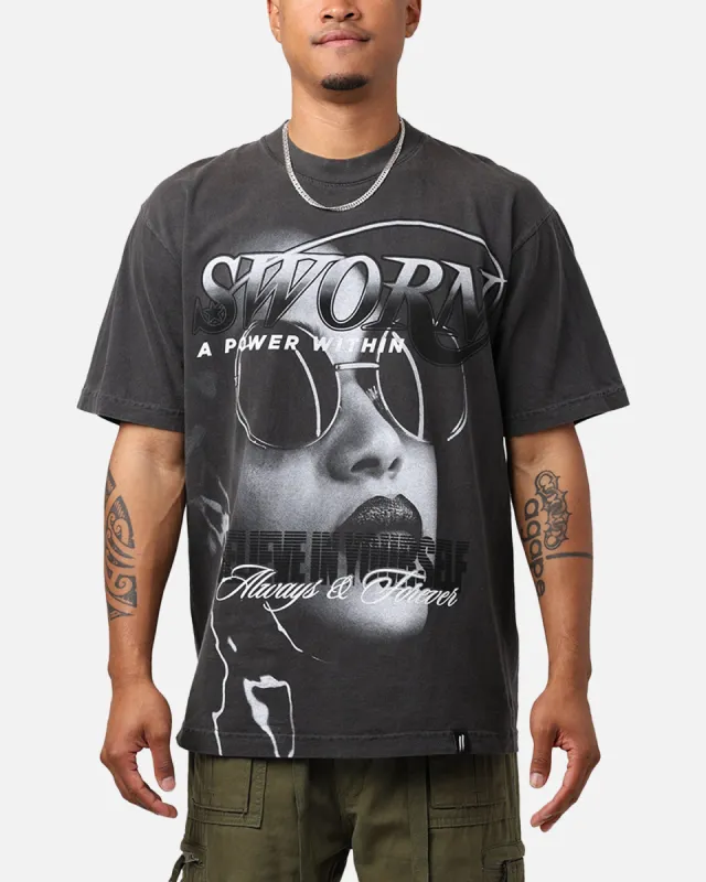 Sworn To Us Power T-Shirt Washed Black made by Culture Kings