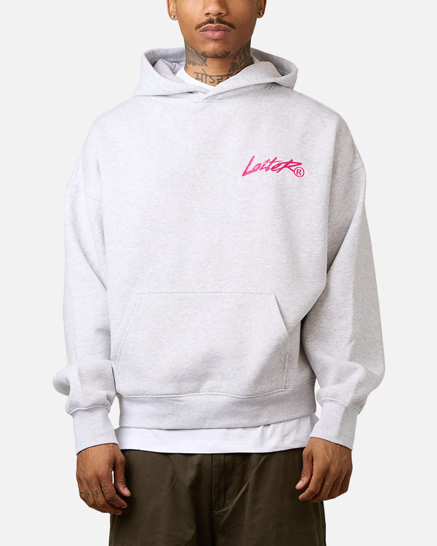 Loiter Chenille Premium Hoodie Grey Marle sold by Culture Kings product image thumbnail 2