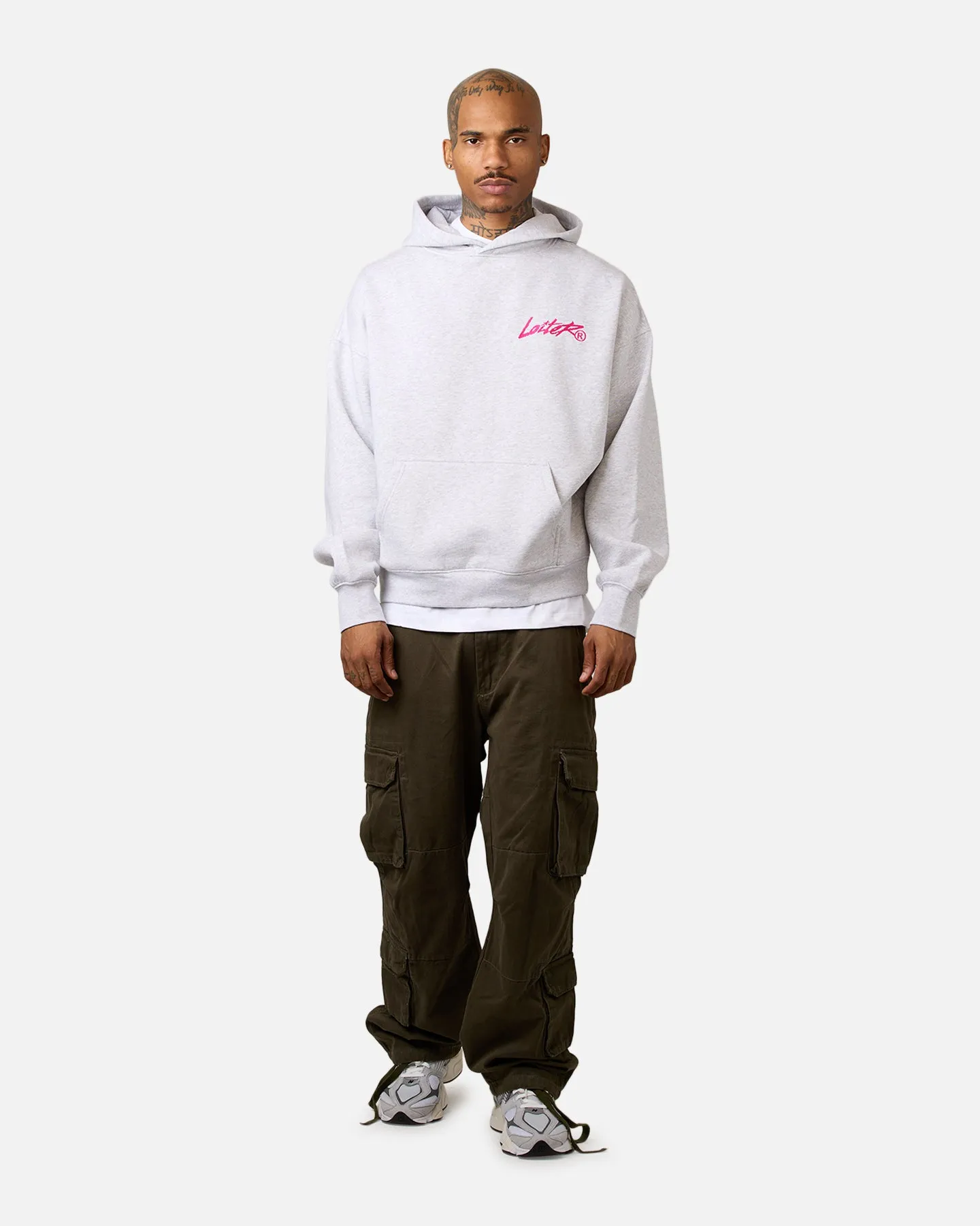 Loiter Chenille Premium Hoodie Grey Marle sold by Culture Kings product image thumbnail 3