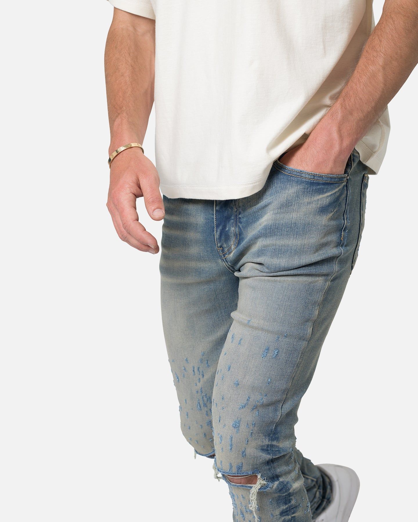 MNML X502 Skinny Denim Jeans Blue sold by Culture Kings product image thumbnail 5