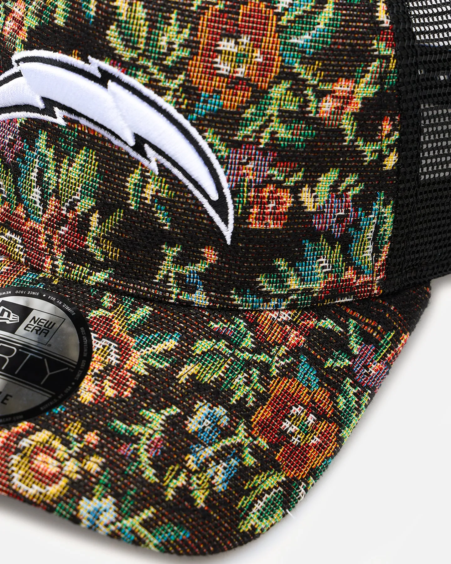 New Era Los Angeles Chargers 'Black Floral Tapestry' 9FORTY A-Frame Trucker Snapback Tapestry sold by Culture Kings product image thumbnail 2