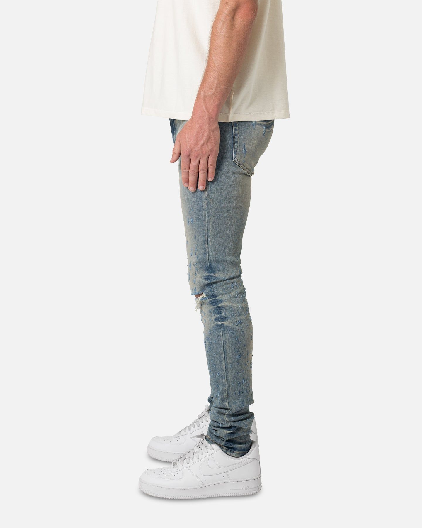 MNML X502 Skinny Denim Jeans Blue sold by Culture Kings product image thumbnail 3