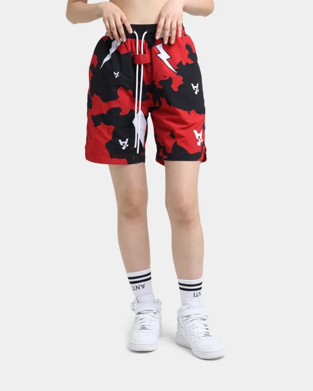 The Anti Order Storm Camo Beach Shorts Black/White/Red sold by Culture Kings