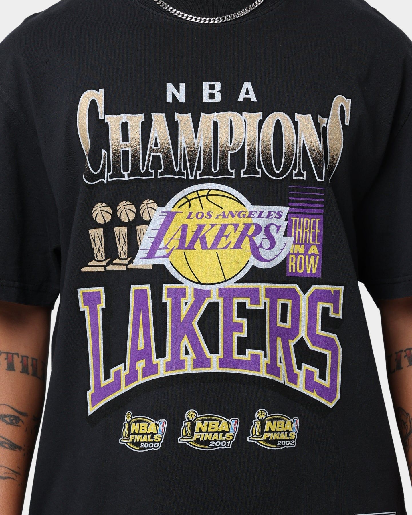 Mitchell & Ness Los Angeles Lakers Champs Short Sleeve T-Shirt Black sold by Culture Kings product image thumbnail 3