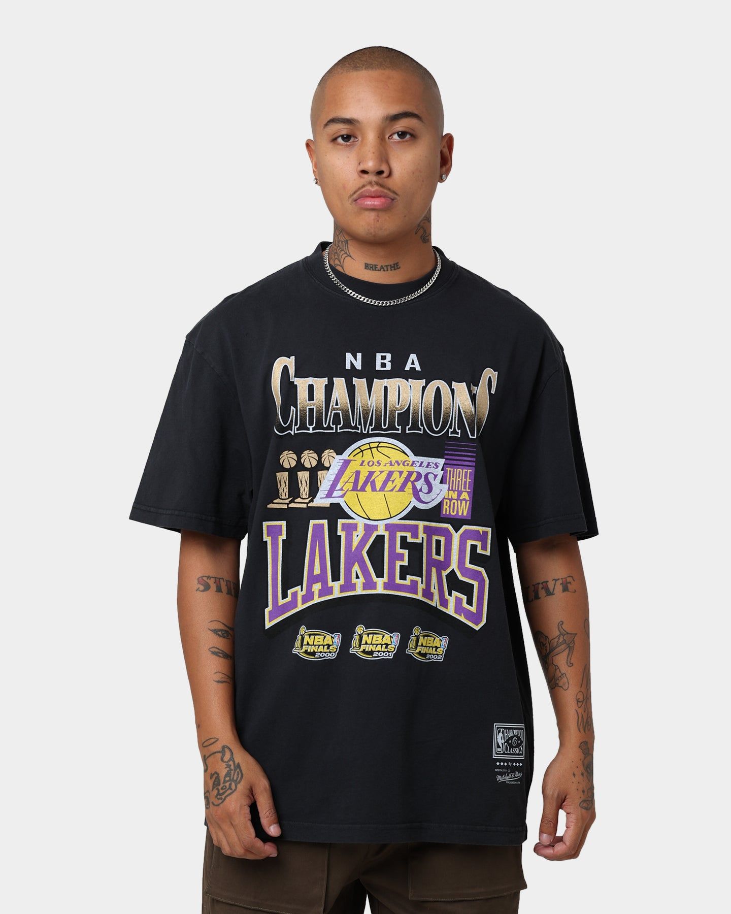 Mitchell & Ness Los Angeles Lakers Champs Short Sleeve T-Shirt Black sold by Culture Kings