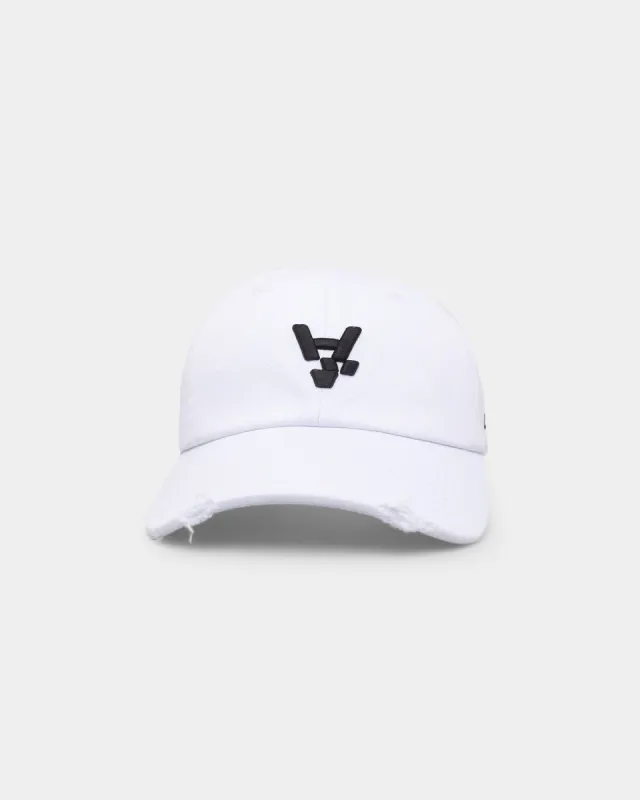 The Anti Order A1 Distressed 6 Panel Strapback White sold by Culture Kings