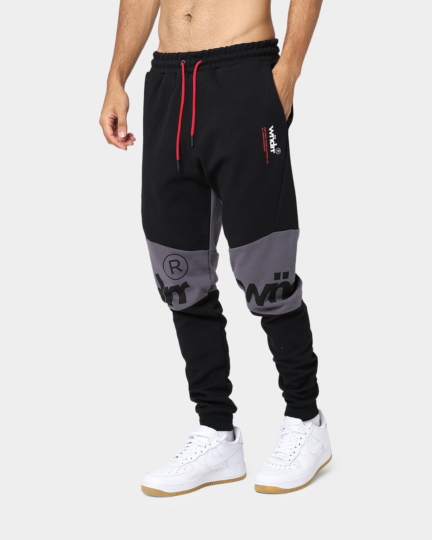 WNDRR Fragment Tech Track Pants Black/Black sold by Culture Kings