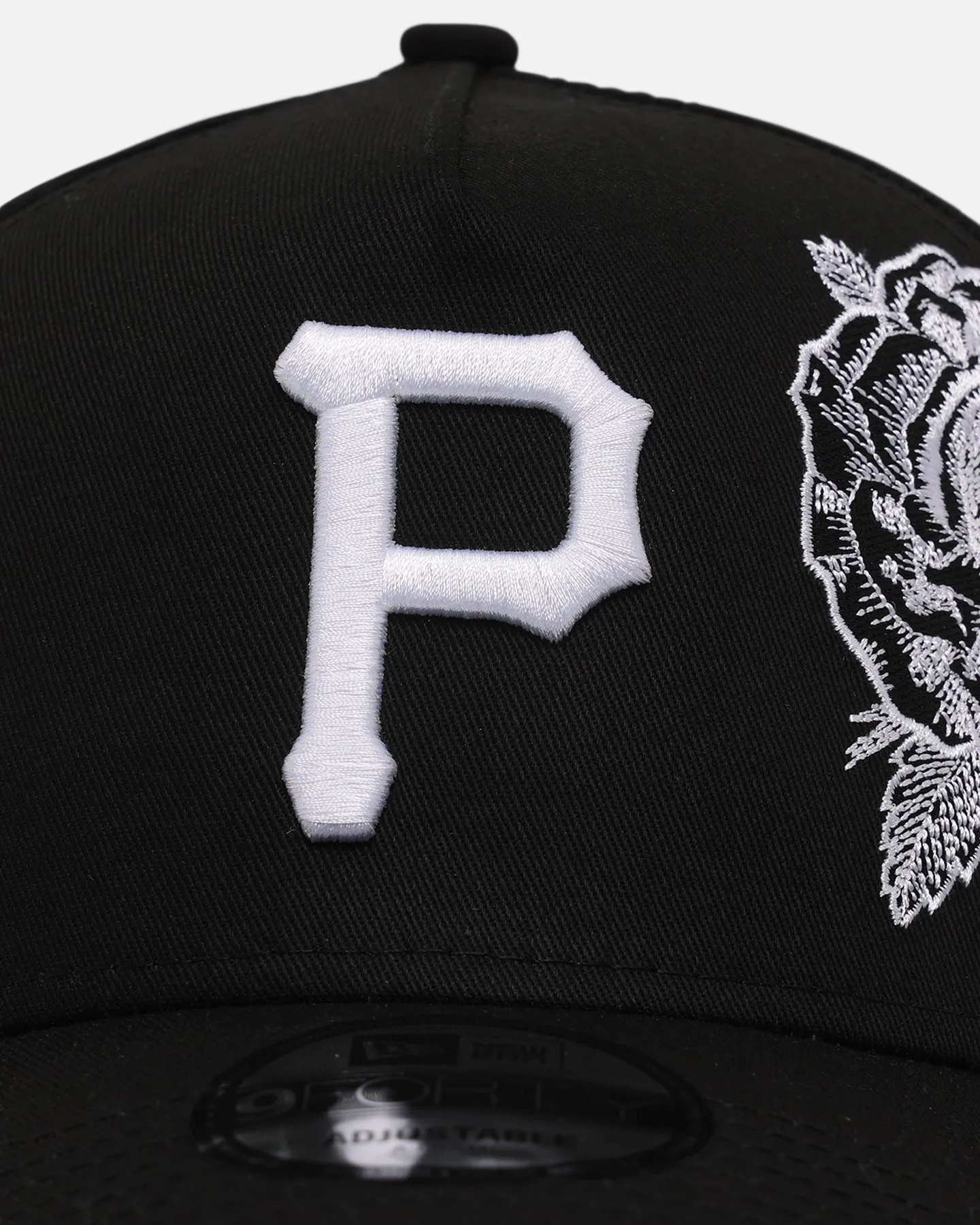 New Era Pittsburgh Pirates 'Ornate Rose' 9FORTY A-Frame Snapback Black/White sold by Culture Kings product image thumbnail 5