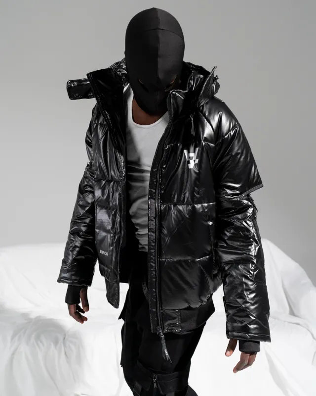 The Anti Order Anti Joy Technical Puffer Jacket Black/Silver sold by Culture Kings