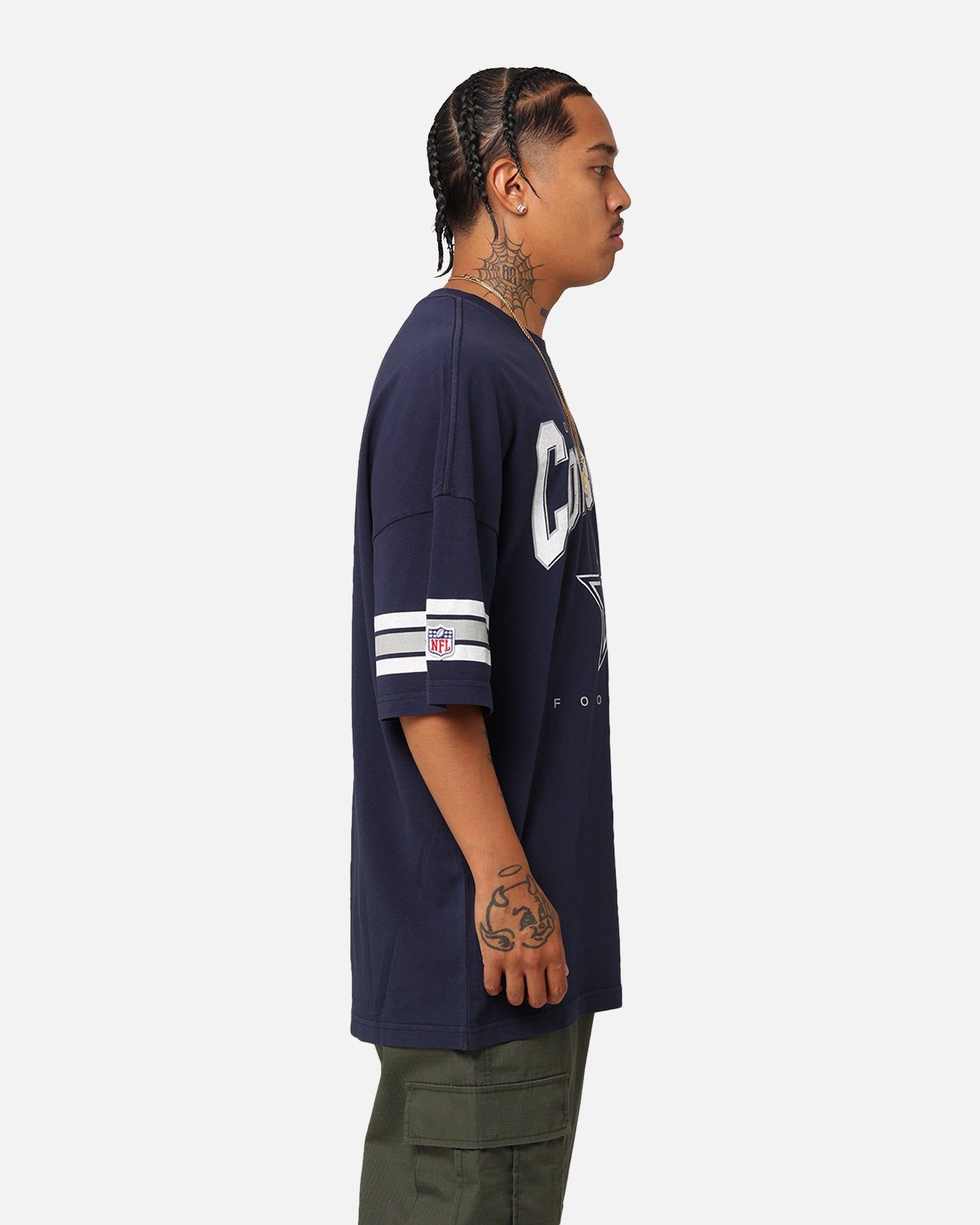 Majestic Athletic Dallas Cowboys Vintage Sport Striped Sleeve T-Shirt Navy sold by Culture Kings product image thumbnail 5