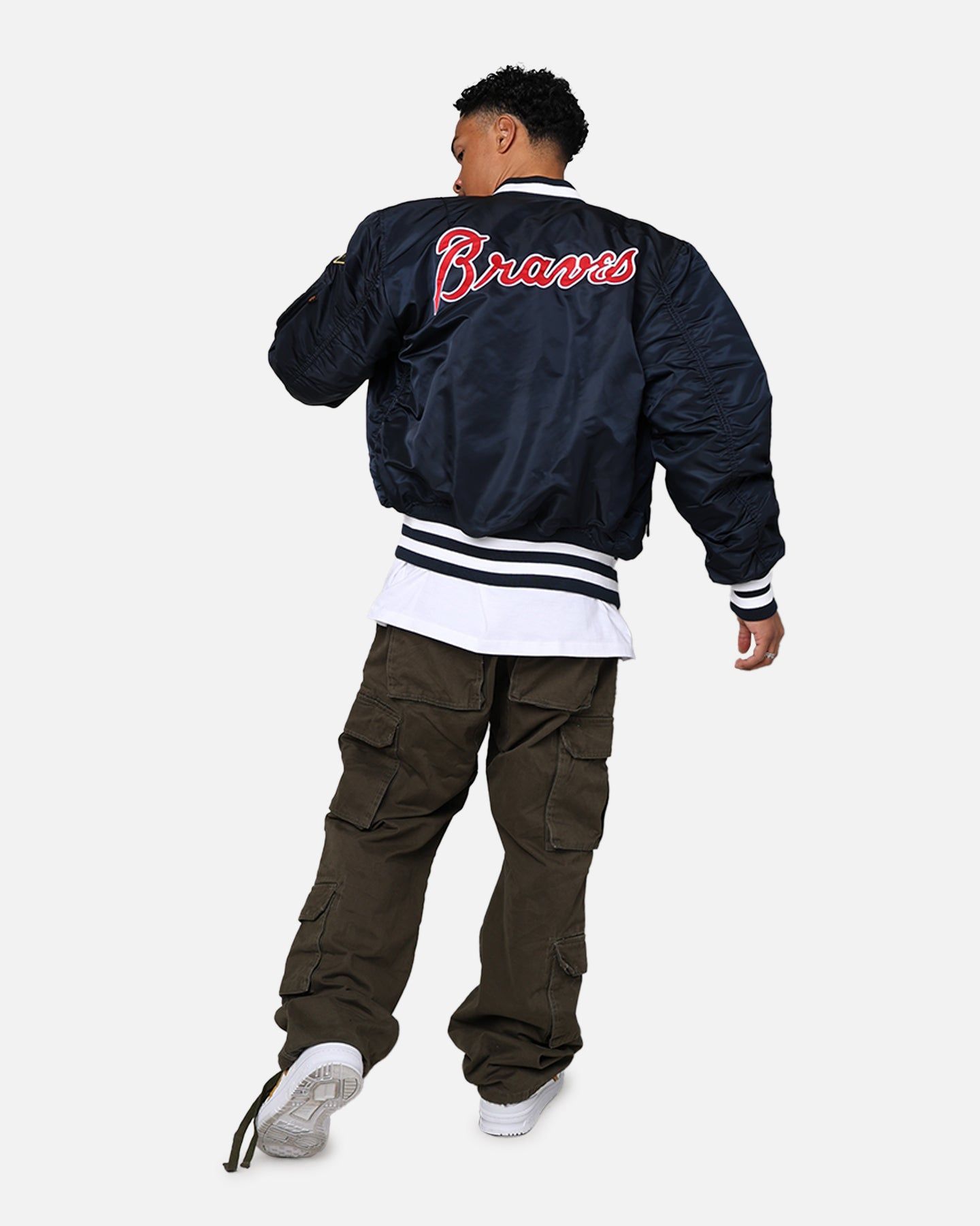 New Era X Alpha Series X MLB Atlanta Braves MA-1 Bomber Jacket Black sold by Culture Kings product image thumbnail 3