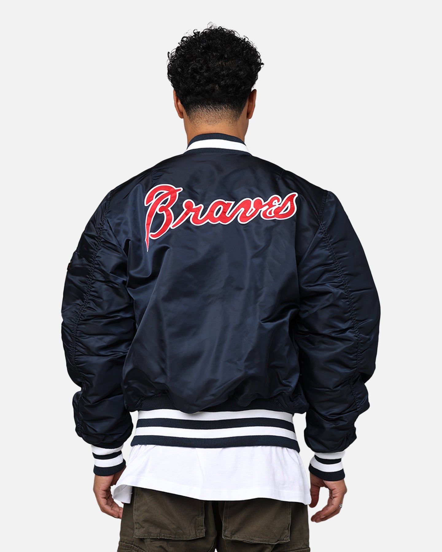 New Era X Alpha Series X MLB Atlanta Braves MA-1 Bomber Jacket Black sold by Culture Kings product image thumbnail 5