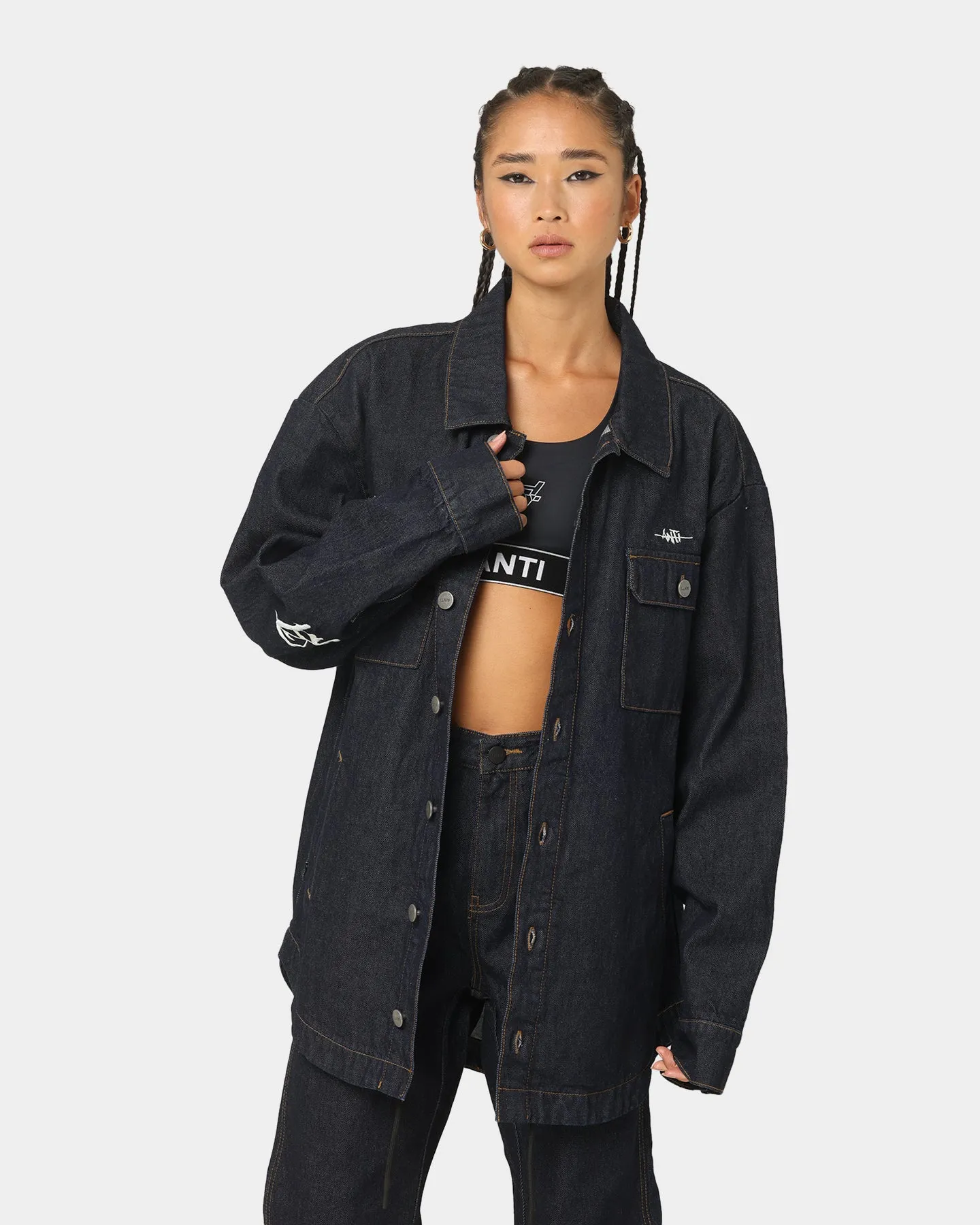The Anti Order Oversized Denim Shirt Dark Indigo sold by Culture Kings product image thumbnail 2