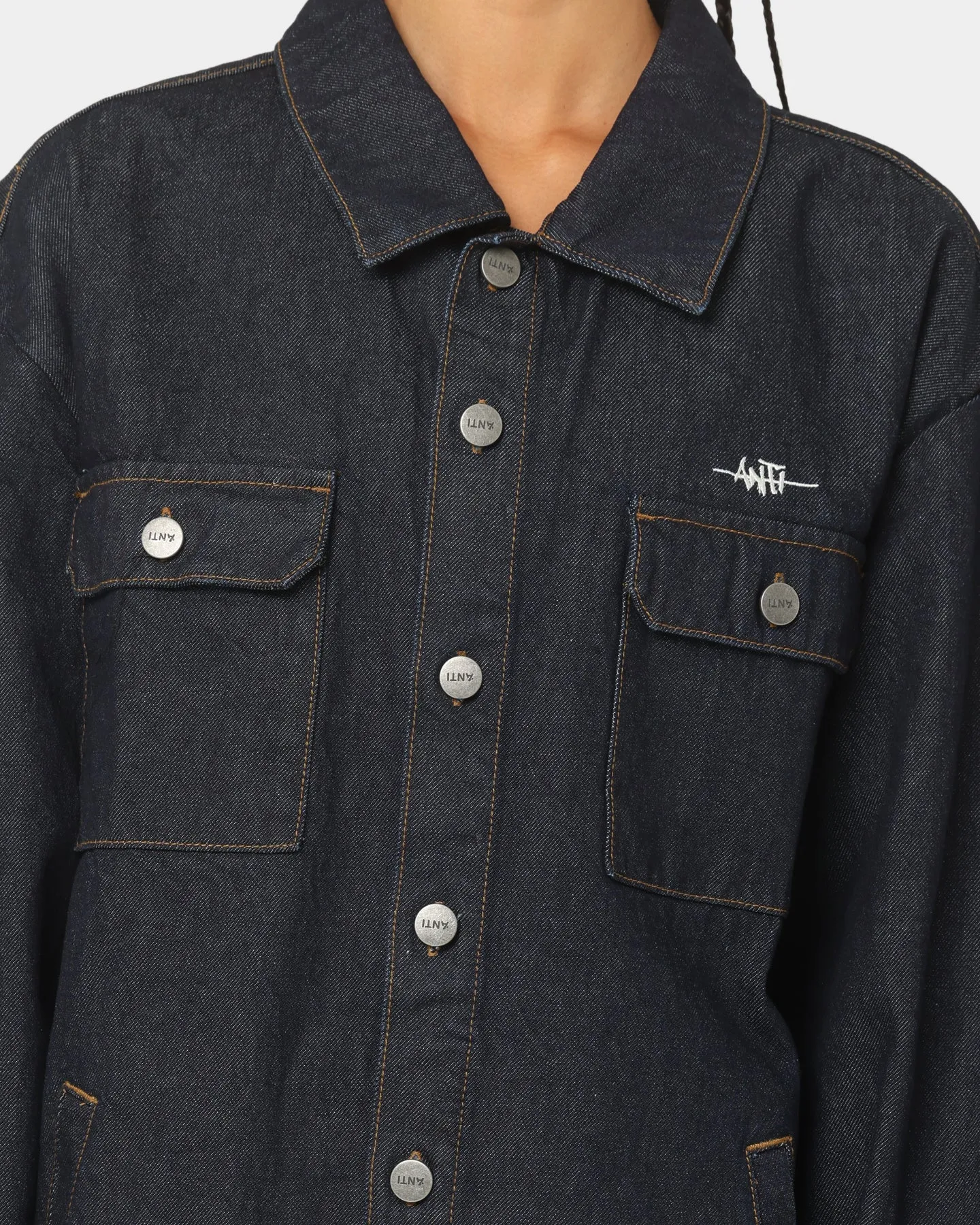 The Anti Order Oversized Denim Shirt Dark Indigo sold by Culture Kings product image thumbnail 4