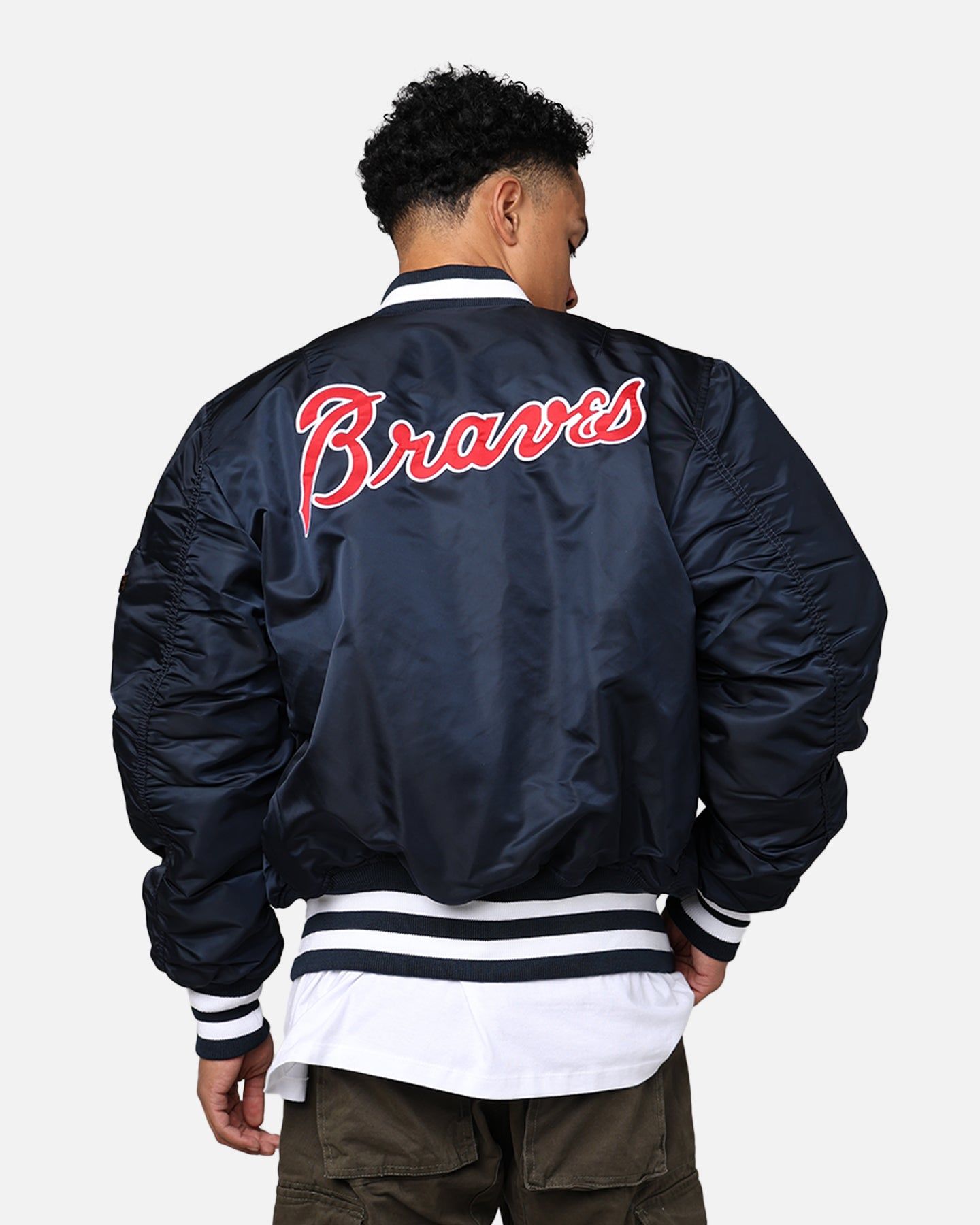 New Era X Alpha Series X MLB Atlanta Braves MA-1 Bomber Jacket Black sold by Culture Kings product image thumbnail 2