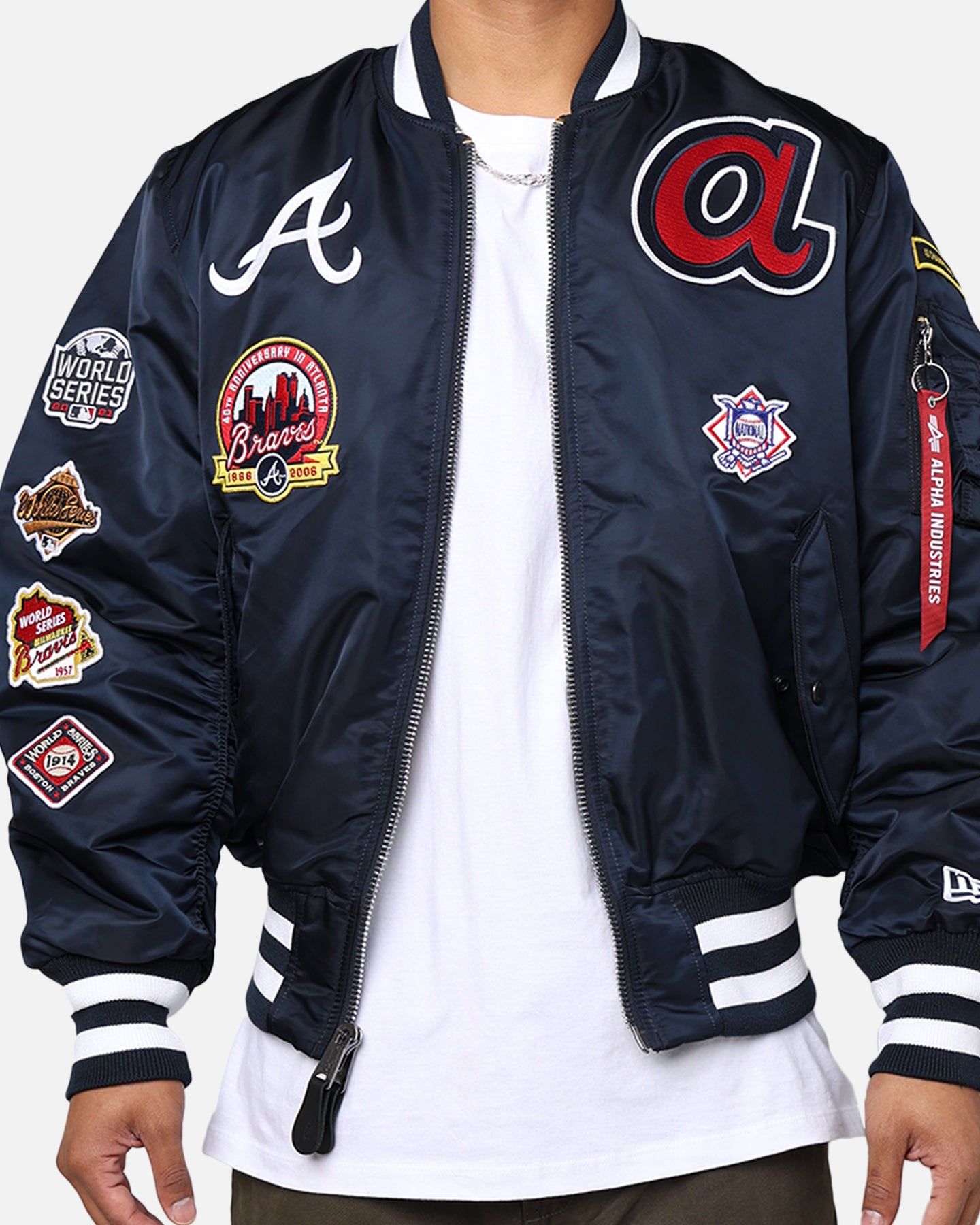 New Era X Alpha Series X MLB Atlanta Braves MA-1 Bomber Jacket Black sold by Culture Kings product image thumbnail 4