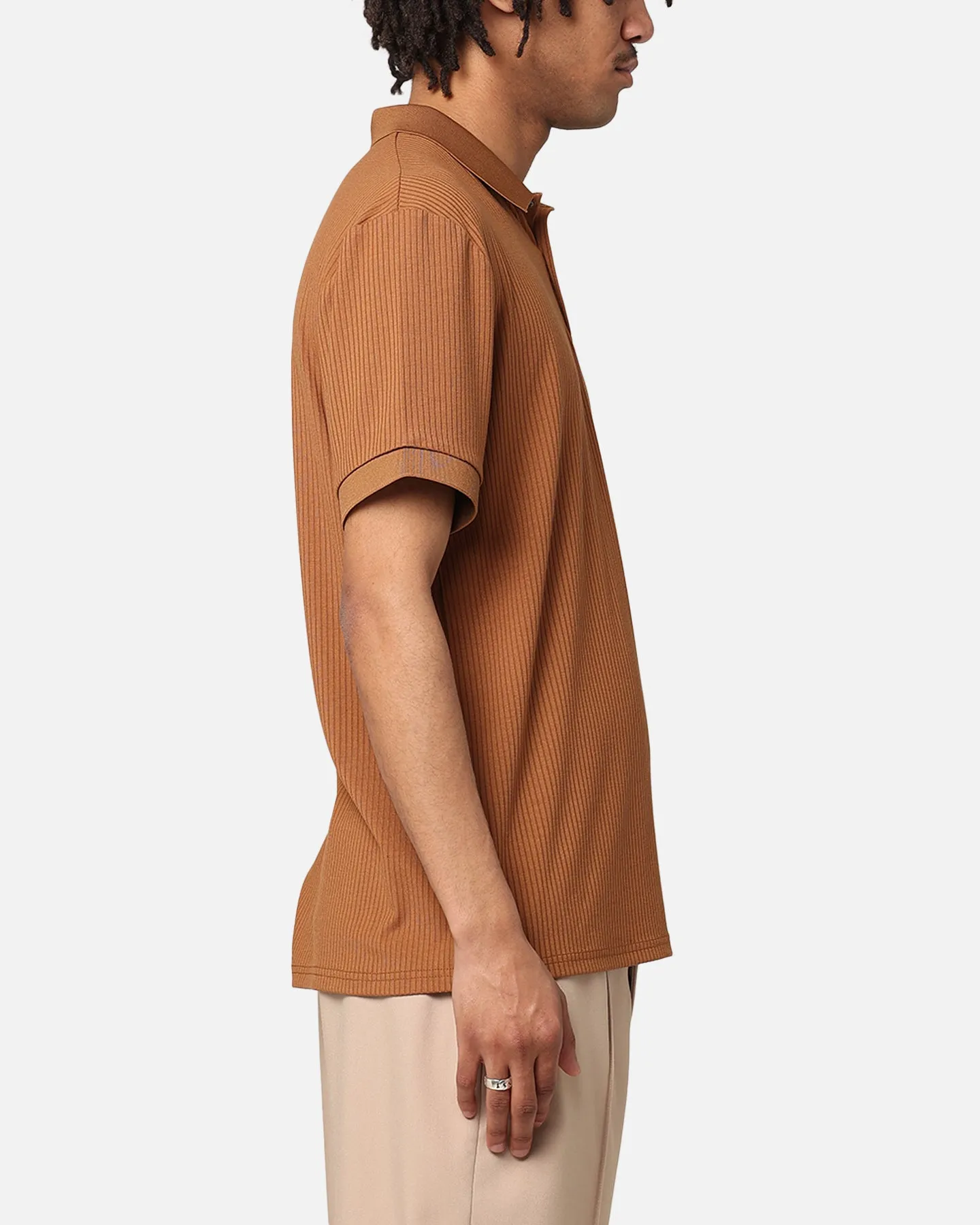 XXIII Luis Rib Polo Shirt Brown sold by Culture Kings product image thumbnail 4