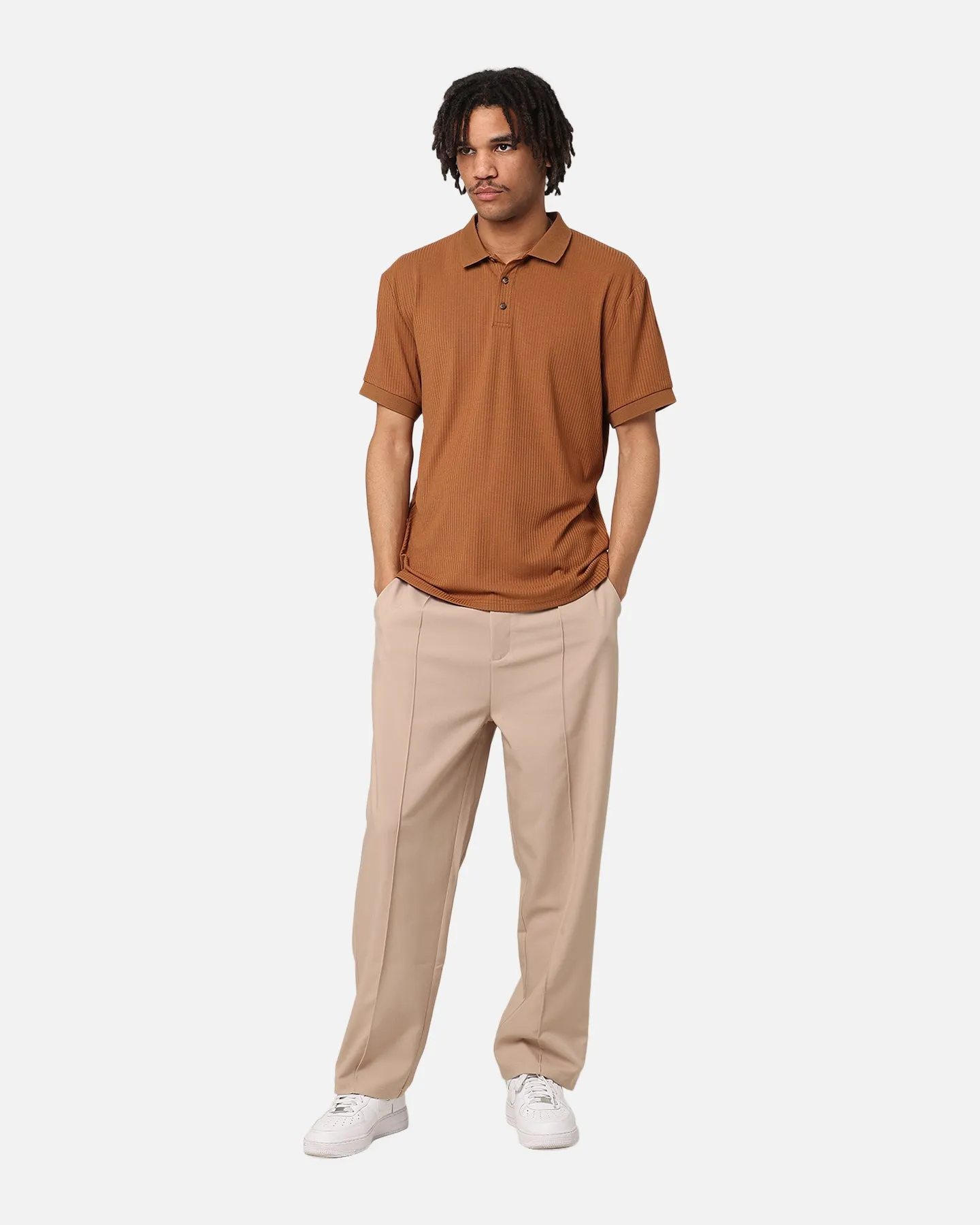 XXIII Luis Rib Polo Shirt Brown sold by Culture Kings product image thumbnail 2