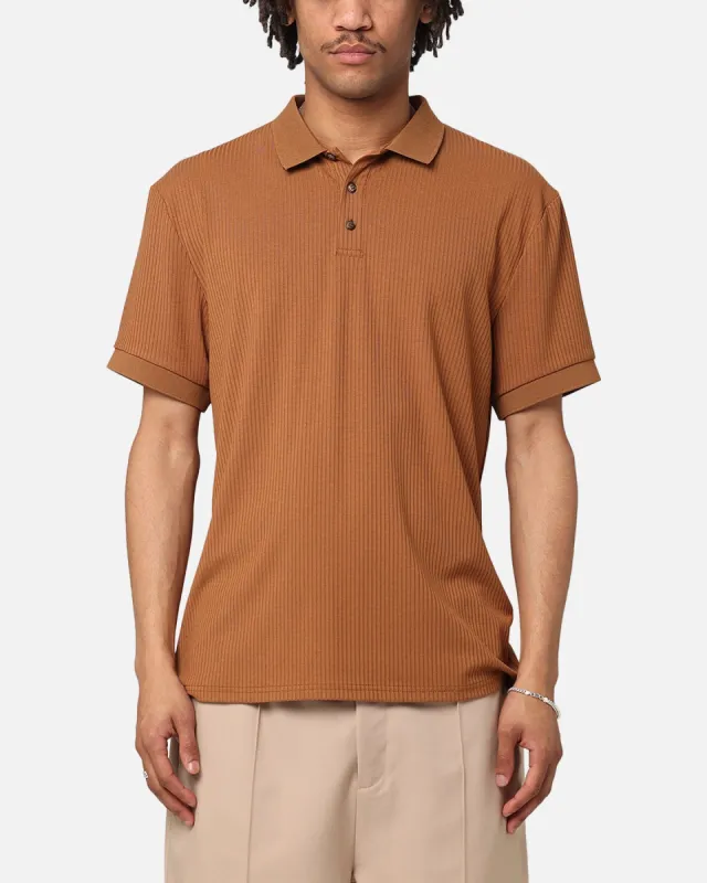 XXIII Luis Rib Polo Shirt Brown sold by Culture Kings