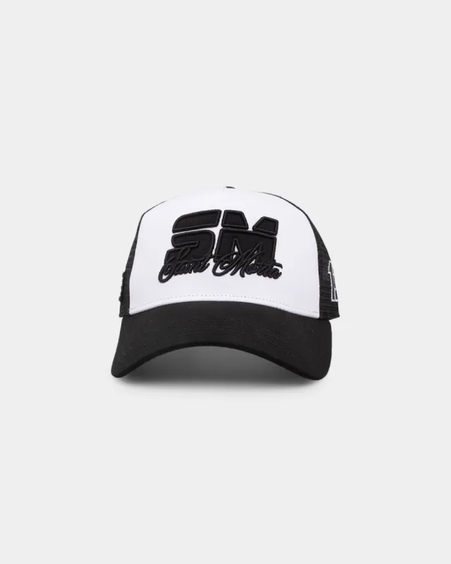 Saint Morta Moto Trucker Snapback Black/White sold by Culture Kings