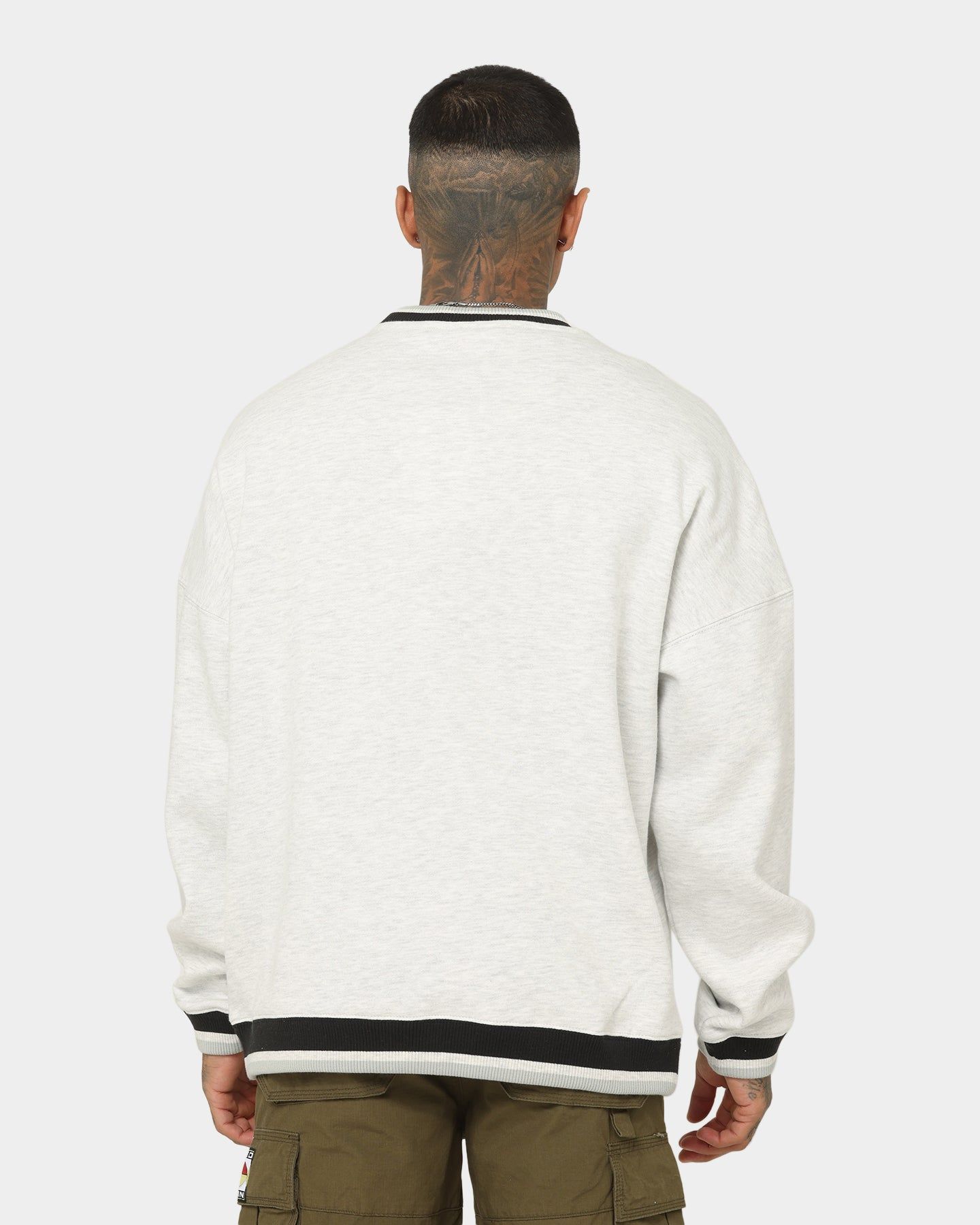Mitchell & Ness Las Vegas Raiders Satin Infill Crewneck White Marle sold by Culture Kings product image thumbnail 4