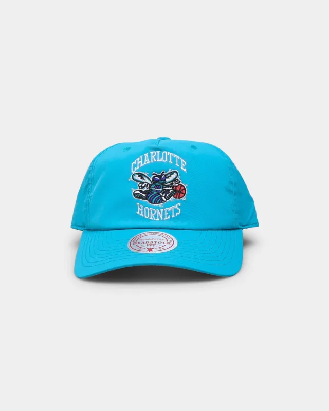 Mitchell & Ness Charlotte Hornets 'Nylon Hardwood Classics Logo' Deadstock Snapback Original Team Colours sold by Culture Kings