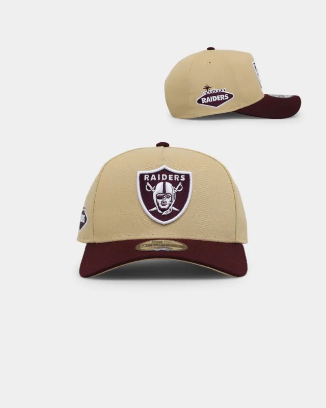 New Era Las Vegas Raiders 'Gold 2 Tone' 9FORTY A-Frame Snapback Gold sold by Culture Kings