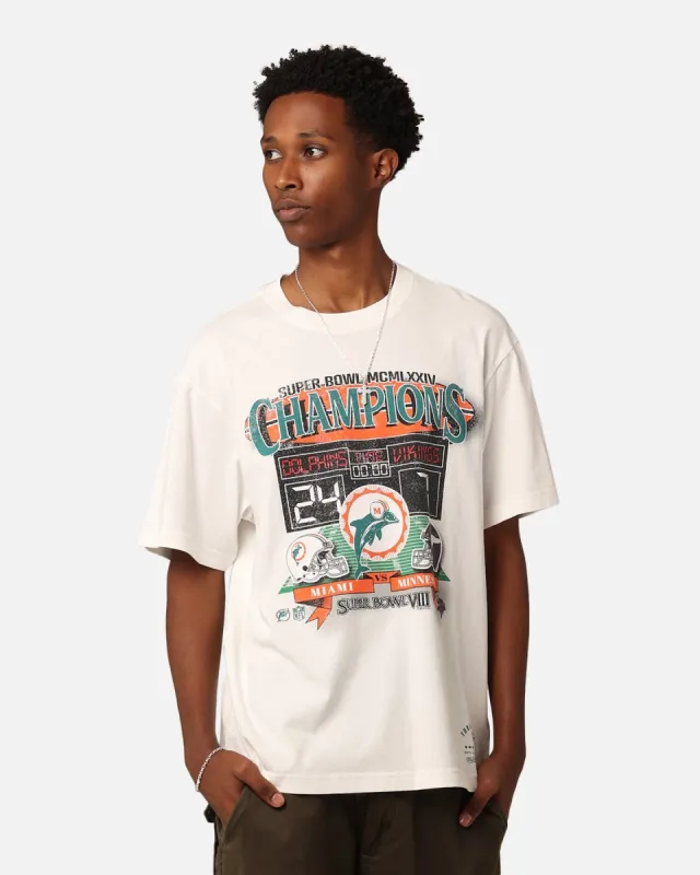Mitchell & Ness Miami Dolphins Head To Head T-Shirt Vintage White sold by Culture Kings