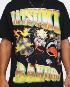 Goat Crew X My Hero Academia Bakugo Vintage T-Shirt Black Wash sold by Culture Kings