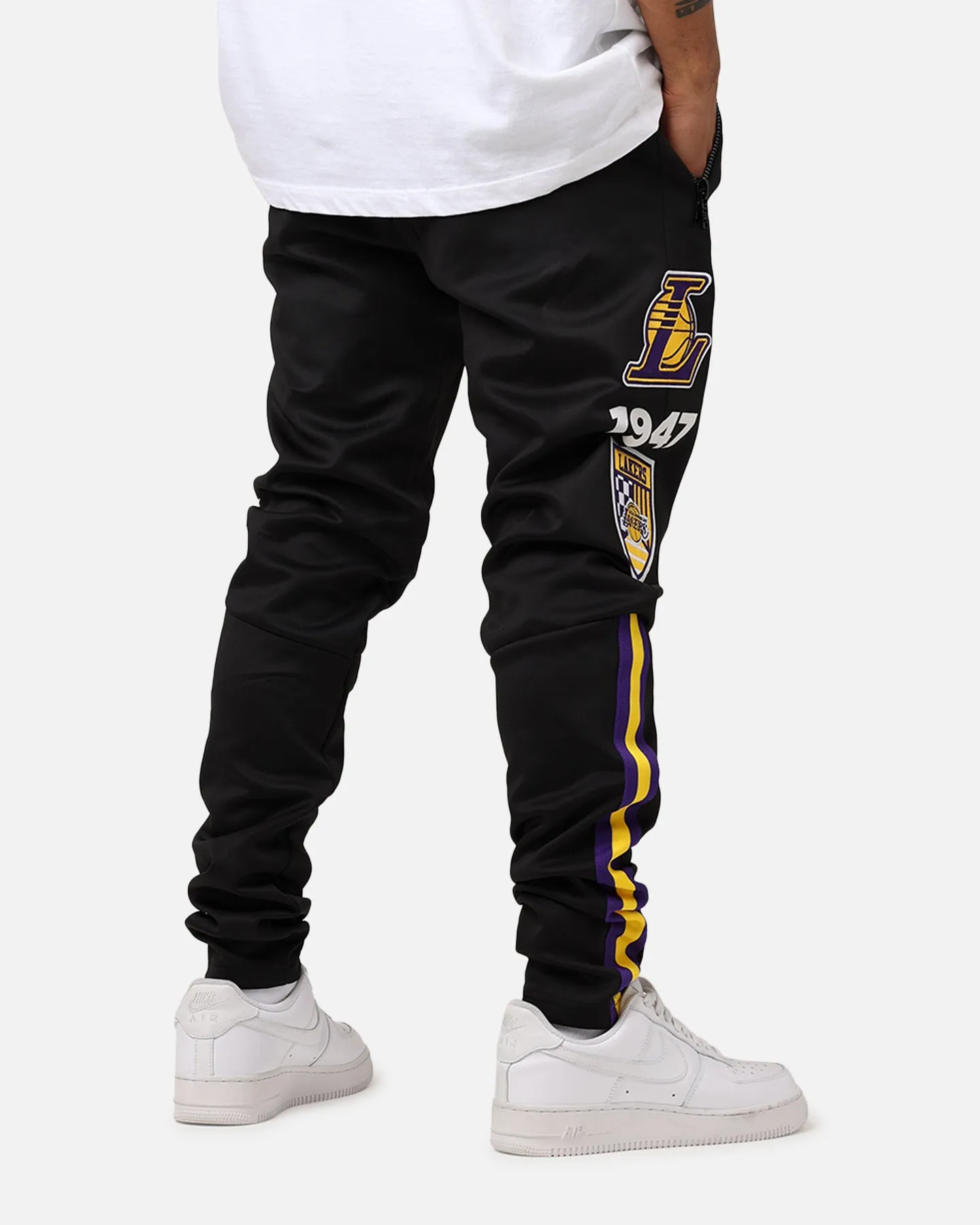 Pro Standard Los Angeles Lakers Fast Lane Track Pants Black sold by Culture Kings product image thumbnail 3