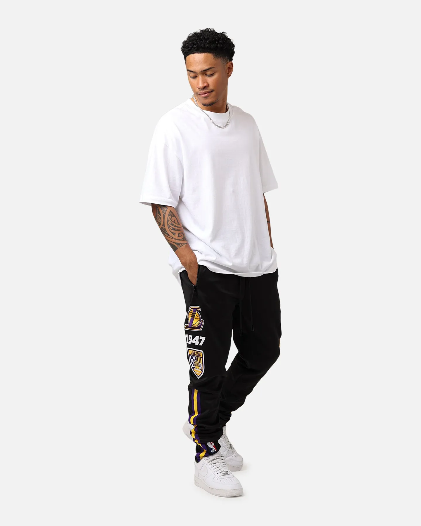 Pro Standard Los Angeles Lakers Fast Lane Track Pants Black sold by Culture Kings product image thumbnail 2
