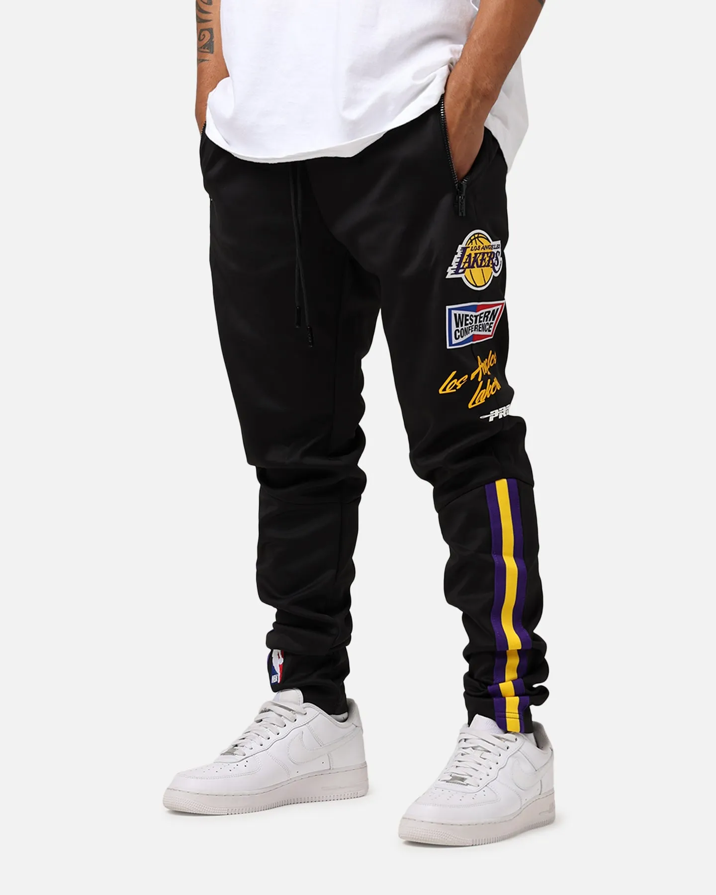 Pro Standard Los Angeles Lakers Fast Lane Track Pants Black sold by Culture Kings product image thumbnail 4