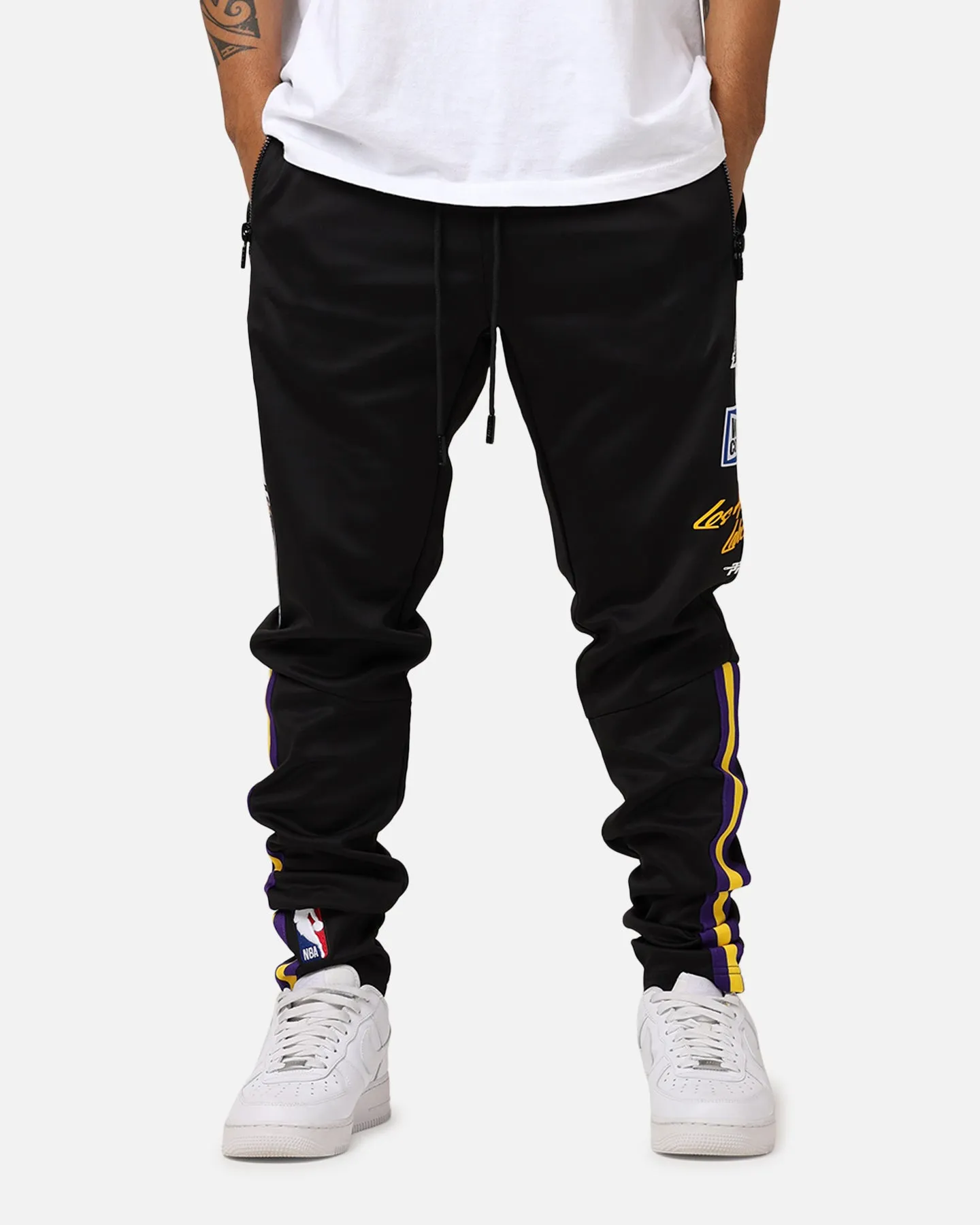 Pro Standard Los Angeles Lakers Fast Lane Track Pants Black sold by Culture Kings
