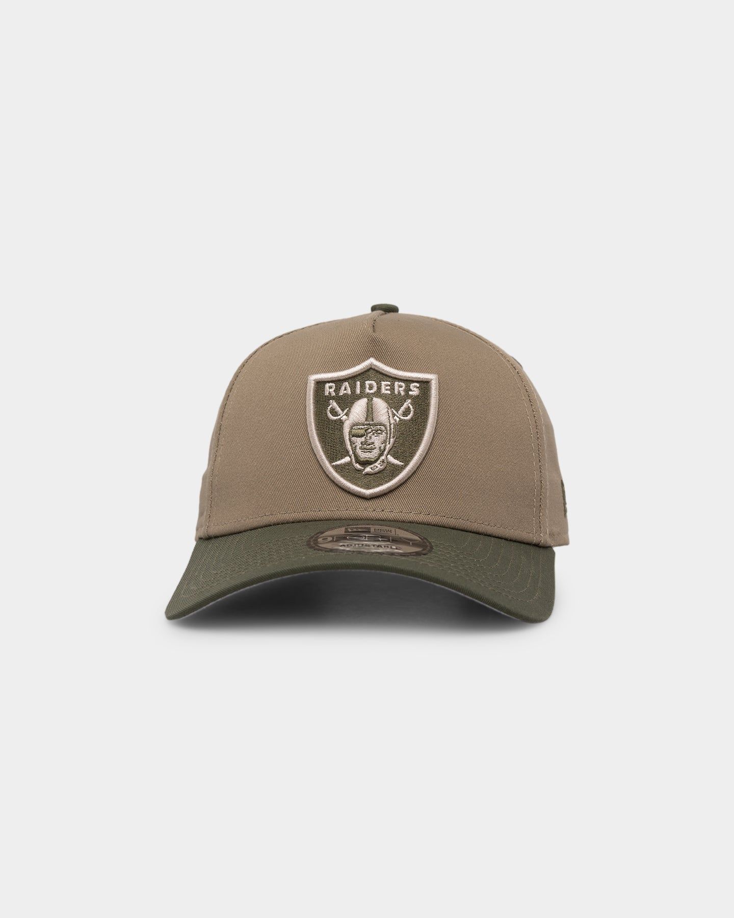 New Era Las Vegas Raiders Q223 9FORTY A-Frame Surplus Snapback Beige/Khaki sold by Culture Kings