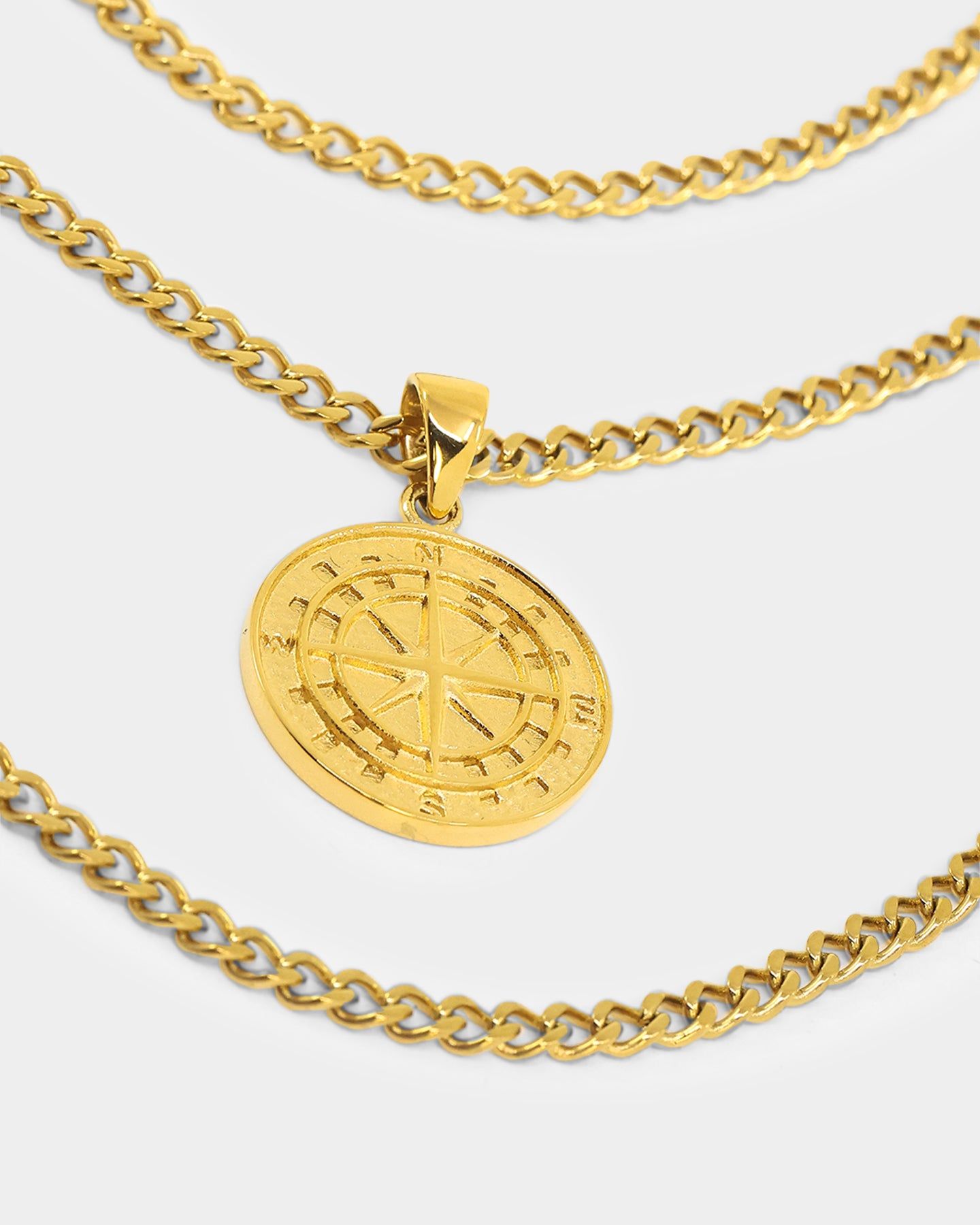 NXS Compass Necklace Set Gold sold by Culture Kings product image thumbnail 4