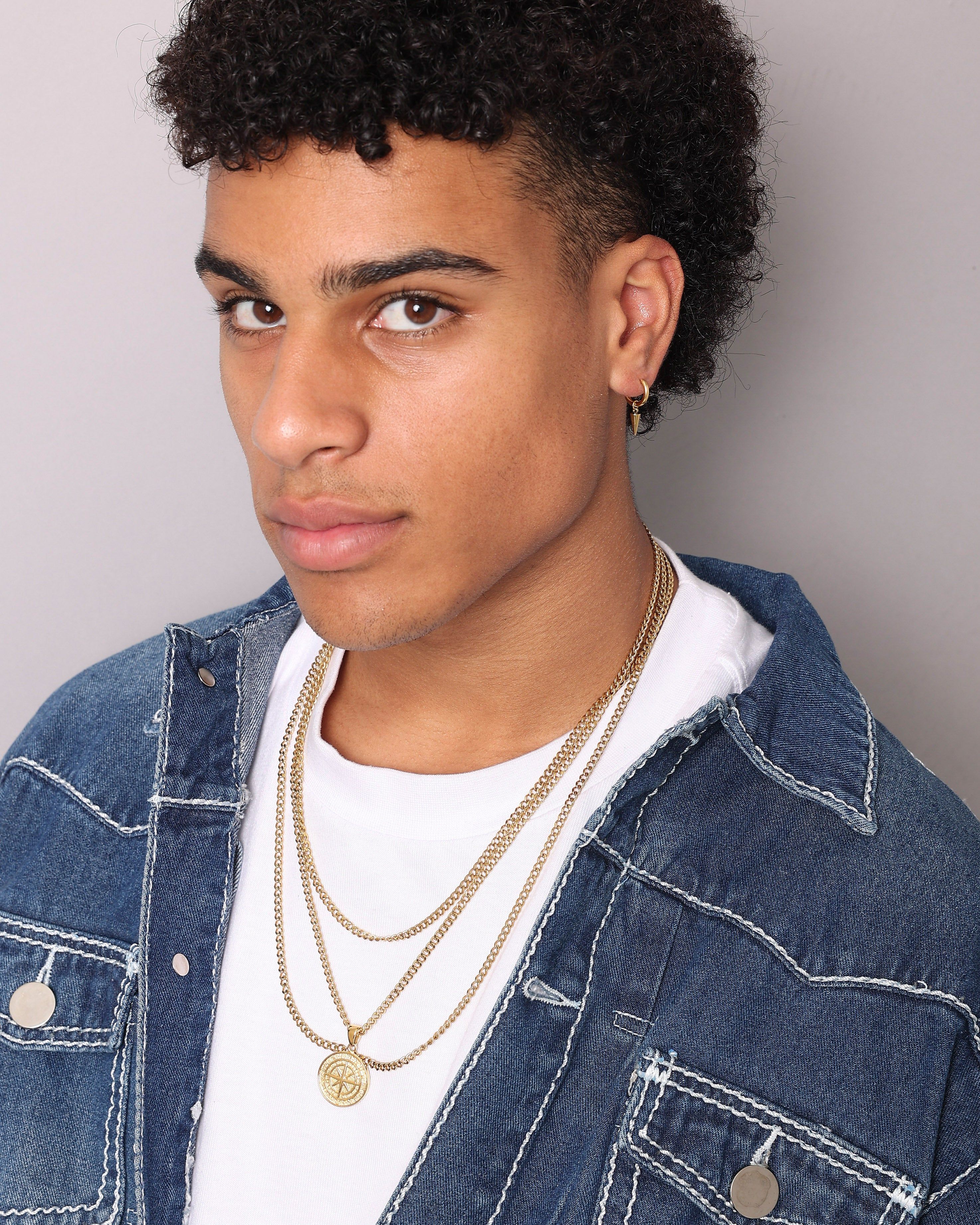 NXS Compass Necklace Set Gold sold by Culture Kings product image thumbnail 3