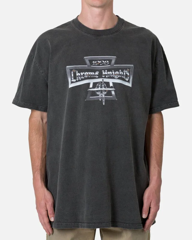 MNML Chrome Knights T-Shirt Washed Black sold by Culture Kings
