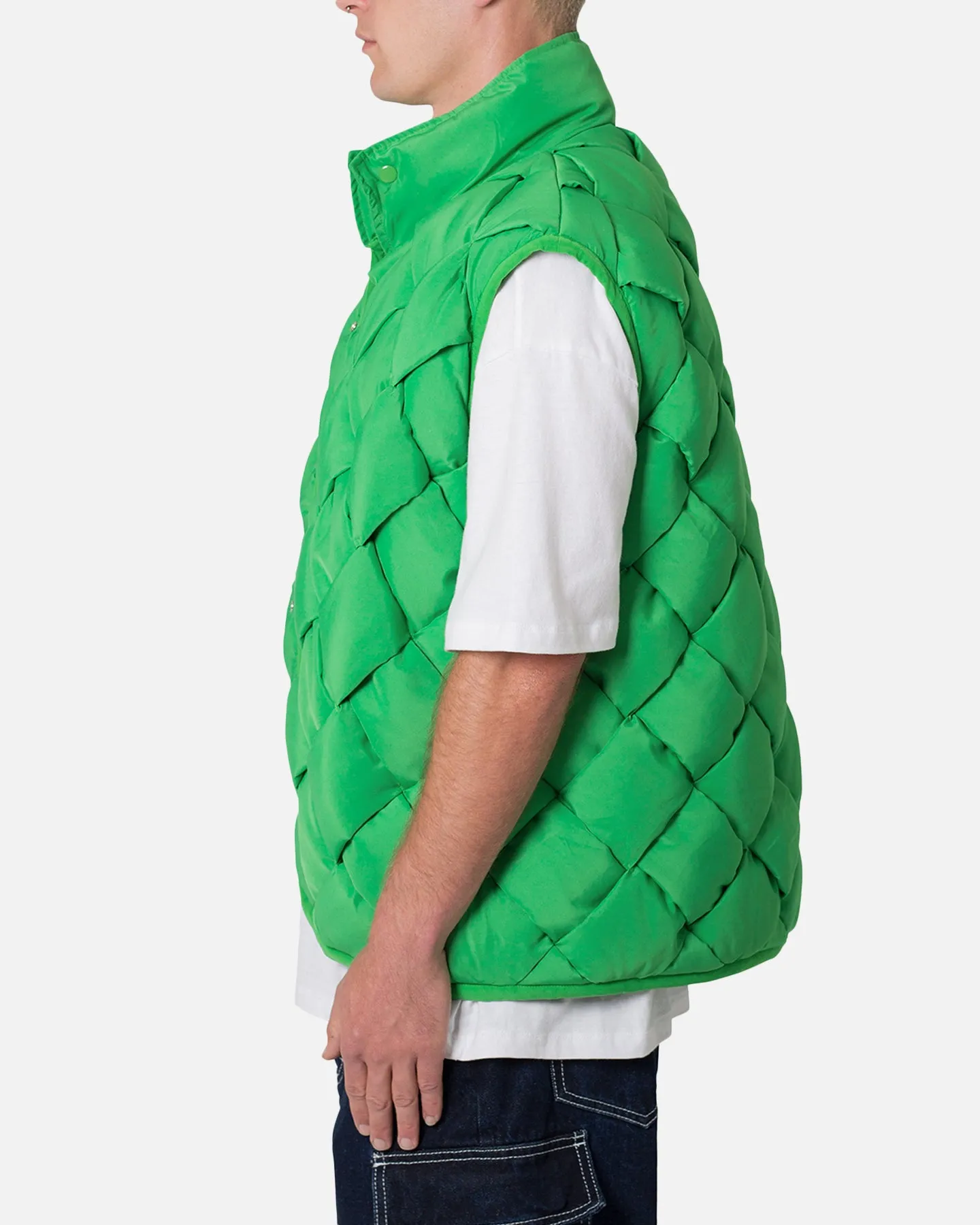 MNML Woven Puffer Vest Green sold by Culture Kings product image thumbnail 3