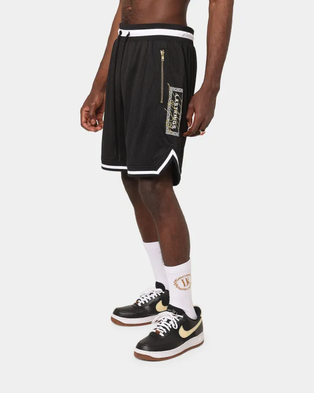 Last Kings Boxed Script Ball Shorts Black sold by Culture Kings