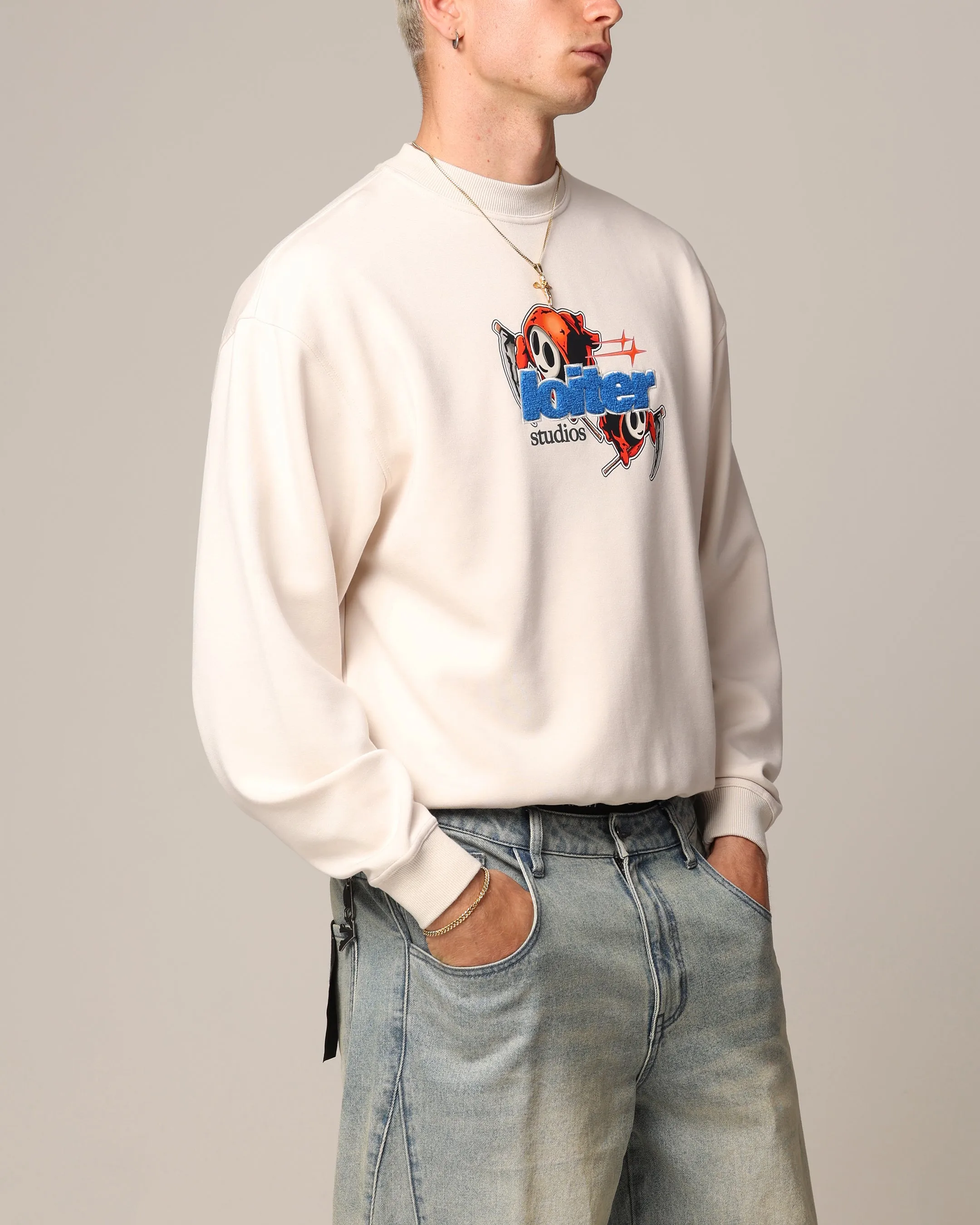 Loiter Elevate Crewneck Off White sold by Culture Kings product image thumbnail 5