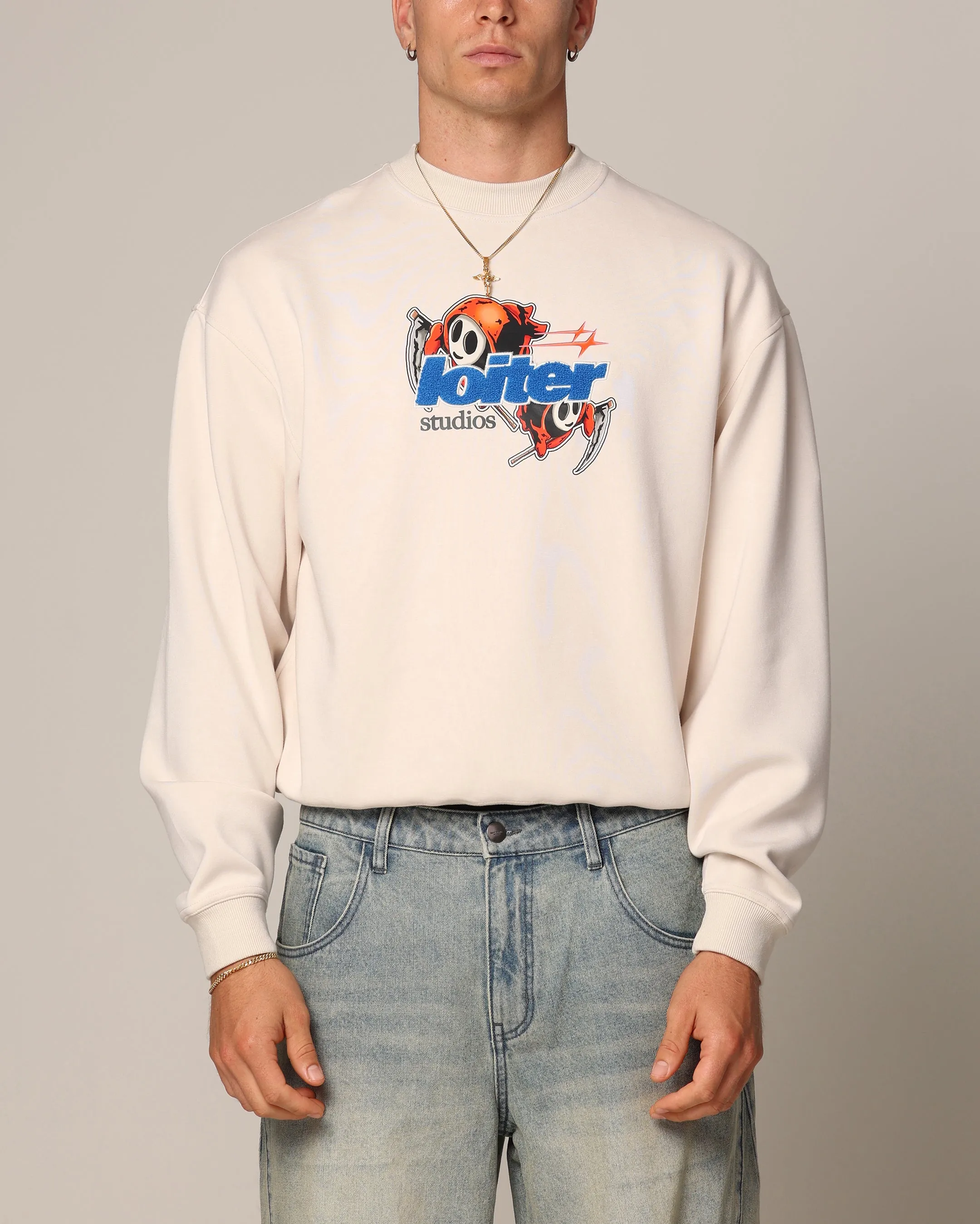 Loiter Elevate Crewneck Off White sold by Culture Kings