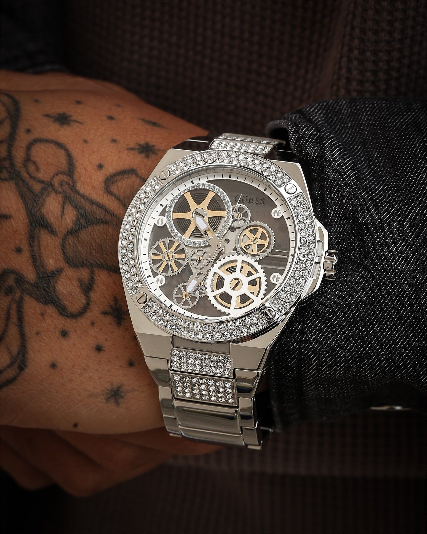 Guess Mainline Big Reveal Watch Silver/Silver sold by Culture Kings product image thumbnail 3