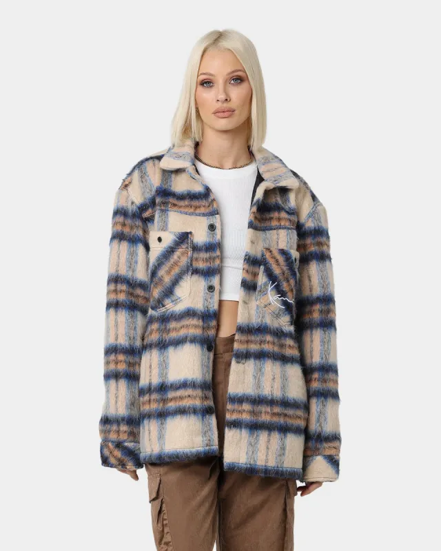 Karl Kani Chest Signature Check Wool Blend Jacket Sand sold by Culture Kings