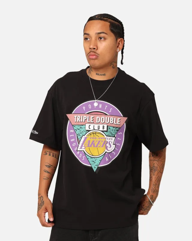 Mitchell & Ness Los Angeles Lakers Triple Double Club T-Shirt Black sold by Culture Kings