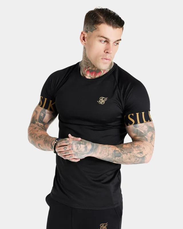 Sik Silk Dynamic Tech T-Shirt Black/Gold sold by Culture Kings
