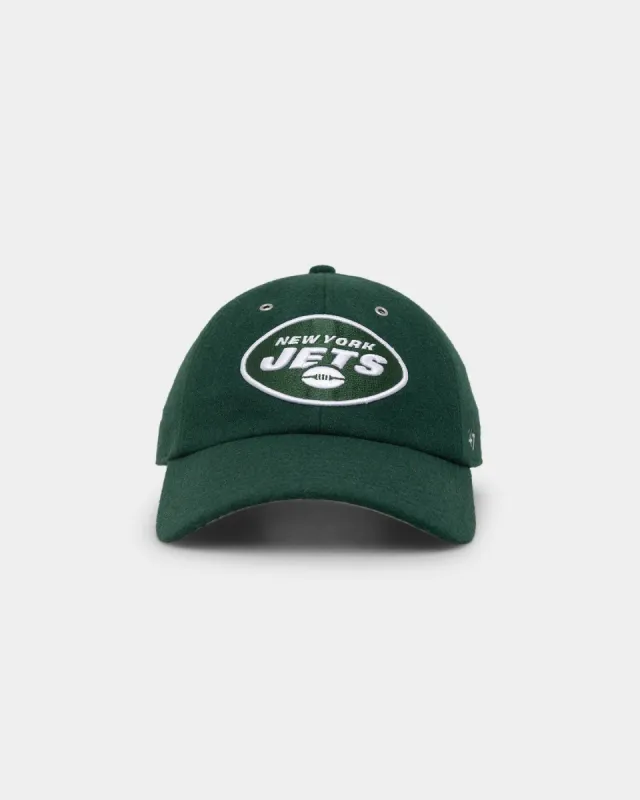 47 Brand New York Jets Wooly '47 Clean Up Strapback Dark Green sold by Culture Kings